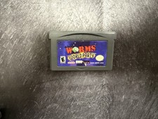 Worms World Party Nintendo GameBoy Advance GBA - Authentic Tested + Working!