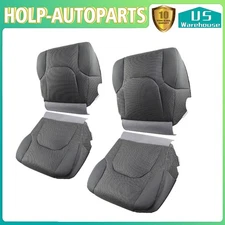For 2005-2019 Nissan Frontier Driver &Passenger Bottom-Top Cloth Seat Cover Gray