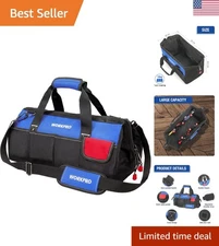 18-Inch Tool Bag with Comfortable Shoulder Strap & Easy Access Wide Mouth Design