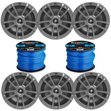 6x JBL 6.5" Marine 2-Way Marine Audio Speakers, 2x Enrock 16 Gauge Speaker Wire