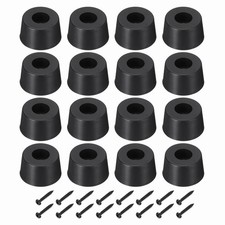 Rubber Speaker Isolation Feet,1.3" Black Anti-Vibration Base Pad, Pack of 16