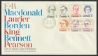 Canada #586-593, Caricature Issue, Prime Minister, First Day Cover, FDC 1973