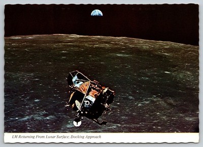 Apollo 11, Moon Landing, Lunar Module, July 1969, CA Postcard