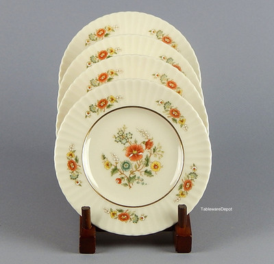 Lenox TEMPLE BLOSSOM, Set(s) of 4 Bread & Butter Plates, SUPERB Condition!