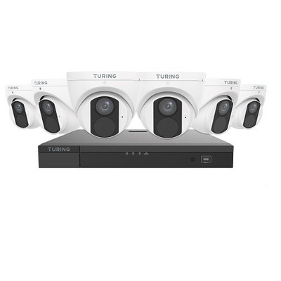 Turing Video TLK6T482 LITE IP Security Video Kit with 8-Channel NVR 2TB and 6...