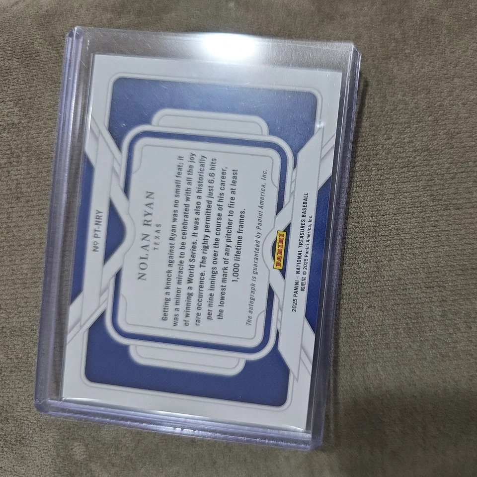 Panini National Treasures Nolan Ryan 2025 tesoros personalizados/99 automático  Foto 2 de 2