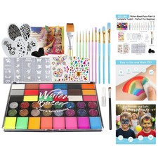 Kid-Safe 42-Color Face Paint Set with Professional Tools for Imaginative Play