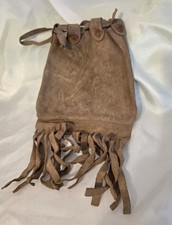Very Rare BUSTER BROWN Small Leather Pouch Bag Fringed Purse Medicine Bag