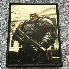 MAGA POWER ARMOR 3x4 Embroidered Morale Patch Hook Backing Brand New