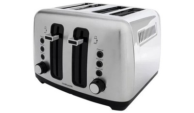 Cookworks 4-Scheiben-Toaster - Edelstahl