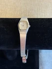 Vintage 1985 Seiko Quartz Ladies Watch 2C21-5149 Bark Texture Silver-Tone As-Is