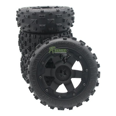 FLMLF Off-Road Tires Front Rear Complete Set for HPI Rovan KM 1/5 Baja 5B 5T RC