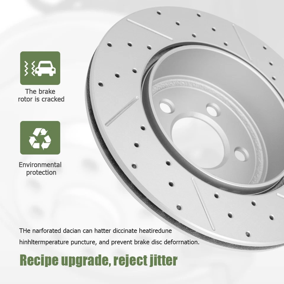 Front & Rear Disc Rotors for Lexus RX330 RX350 RX400h Toyota Highlander - Image 2 of 4