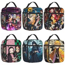 ??Anime Demon Slayer Insulated Lunch Bag School Picnic Snack Lunchbox Travel Box