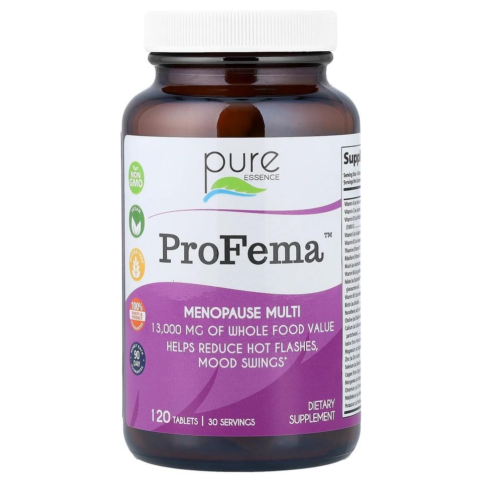 Pure Essence ProFema Menopause Multiple 120 Tablets Dairy-Free, Gluten-Free, No