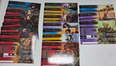 D&D Encounters 4e Character Sheets Level 1 Lot of 17 (E17)