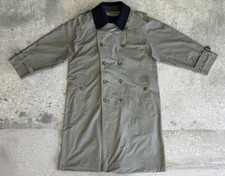 VINTAGE BURBERRY TRENCH COAT MENS 44 REGULAR REMOVABLE WOOL LINING OLIVE NOVA