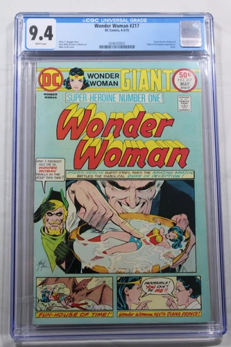 Wonder Woman #217 CGC Graded 9.4 White Pages DC Comics 5/75