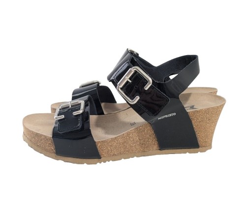 Mephisto Womens Nadia Sandal Size 37 7 Brown Leather Python  display picture 1