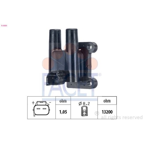 Bobina D'accensione Facet 9.6484 Made In Italy - Oe Equivalent per Hyundai Kia
