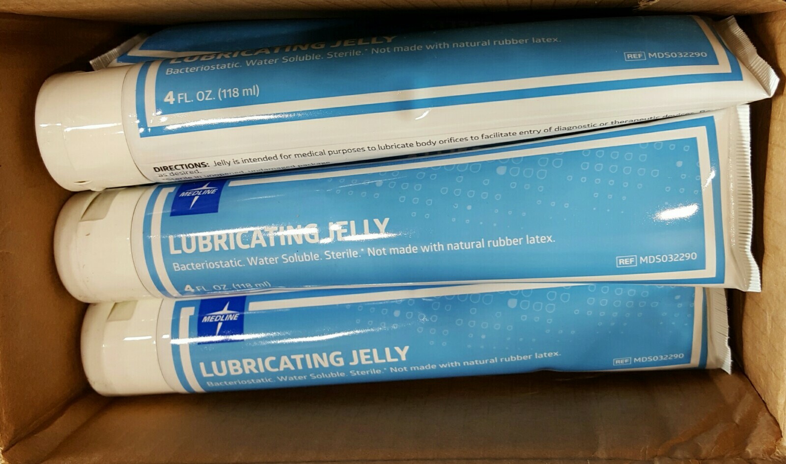 Medline Sterile Lubricating Jelly in FlipTop Tube 4oz. BOX 12Pcs NEW