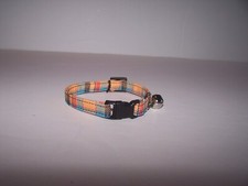 Wet Nose Designs CAT or KITTEN COLLAR Shades of Fall Plaid Autumn Harvest 1