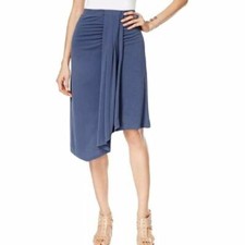 INC International Concepts Women's Draped Asymmetrical Skirt XL, Vendor Blue NWT