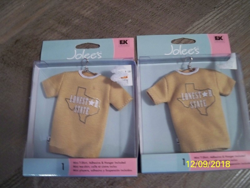 BRAND NEW! 2 TEXAS LONESTAR STATE MINI T-SHIRT + HANGER ADHESIVE CRAFTS!