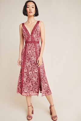 New Anthropologie Keepsake Leticia Embroidered Lace Midi Dress size 8 MSRP:  $220 | eBay