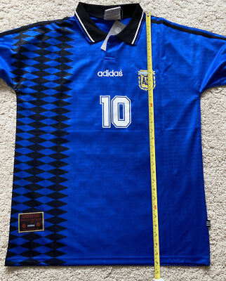 Maglia Calcio Retro Argentina Away 1994 – Maradona 10 Per Mondiale USA, Replica Senza Marca