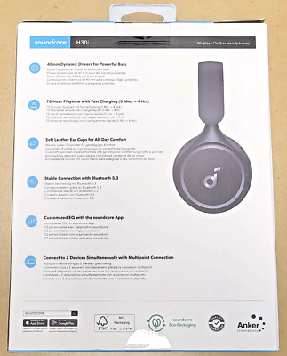 🔥🔥 Soundcore H30i Pure Bass & Wireless On-Ear Headphones 70H