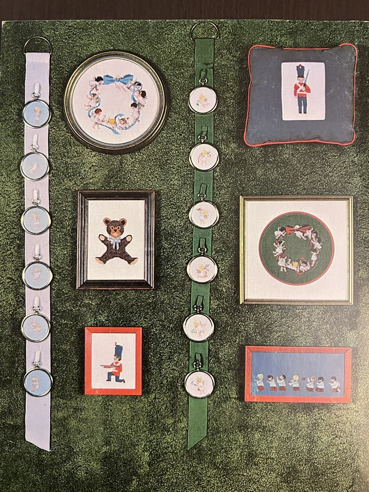 A Heavenly Christmas for Children Cross Stitch Green Apple Co Ornaments Frame - Image 3 of 4