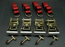 12pc Lasso Strap Wheel Lift Strap 2" Ratchet J Finger Hook Tire Wheel Tie Down R