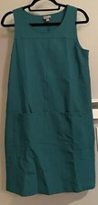 J Jill Dress Ponte Sleeveless Front Pockets Shift Stretch Womens Small Petite