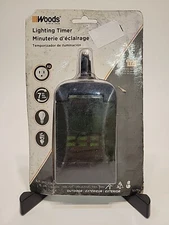 Woods 0.5 Horsepower Heavy Duty Outdoor 7 Day Digital 2 Outlet Timer, Black