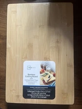 Mainstays Bamboo Cutting Board With 3 Sliding Pull Out Drawer Trays
