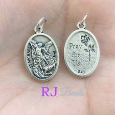 10 pcs, St Saint Michael Protecting Saint, Pray for Us, Catholic Charms