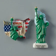 3d fridge magnet America statue of liberty USA flag New York Tourist souvenir