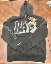 Mitchell and Ness NBA Brooklyn Nets Black Hoody Size Large
