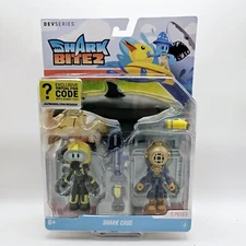 Devseries Shark Bite 2 Shark Cage Toy + Virtual Item Code - New
