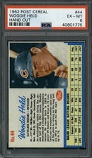 1962 Post Cereal #44 Woodie Held - PSA 6