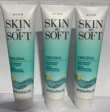 Avon Skin So Soft Original Replenishing Hand Cream 3.4 oz (Pack of 3)