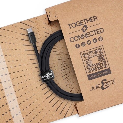 JuicEBitz® Heavy Duty USB-C Typ C FAST Android Charger Cable Lead - Uniwersalny - Zdjęcie 2 z 150