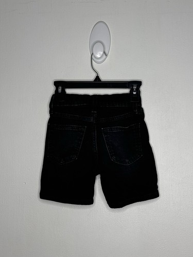 Old Navy Distressed Jean Shorts Boys Size 6 Slim Black Adjustable Waist - Picture 3 of 4