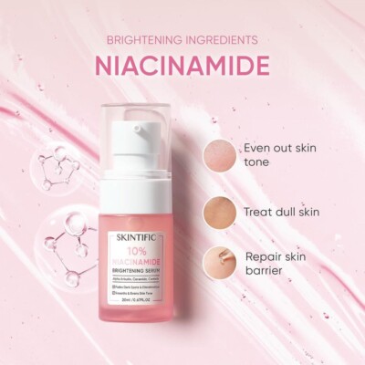 SKINTIFIC 20 ml Serum 10% Niacinamide Brightening Treat Dull Skin