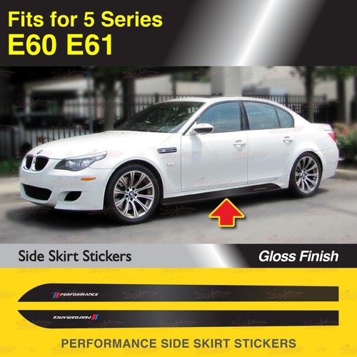Fits BMW E60 E61 5 Series Sport Side Skirt Stickers GLOSS Vinyl Decals Stripes - Picture 10 of 10