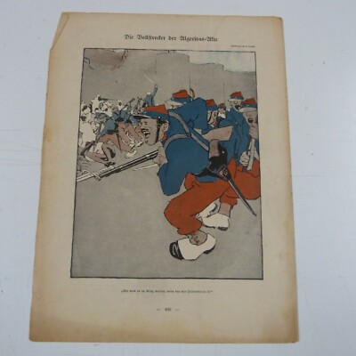 SIMPLICISSIMUS Cartoon 1907 DIE VOLLSTRECKER DER ALGECIRAS - ATTE / Marokko