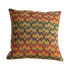 Zigzag Chevron Woven Kilim Cushion. Traditional Turkish Style. 17x17" Square.