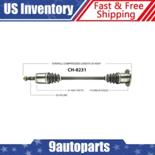 Fits 1997-2000 Dodge Grand Caravan Town & Country AWD 1PC Rear CV Axle CV Joint
