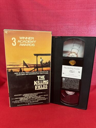 The Killing Fields VHS Warner  1985 Sam Waterston HTF First Pressing - Picture 1 of 2